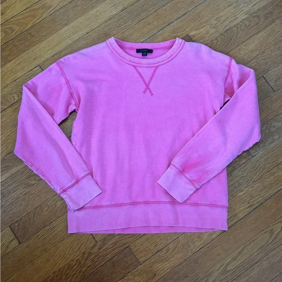 J. Crew Pink Crewneck Sweatshirt XXS - Picture 2 of 4